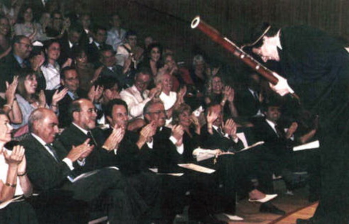 Il professore dela Sinfonica Vitaliano Gallo festeggia i 40 anni di fagotto tra Area Sanremo, Tokyo e New York Il professore dela Sinfonica Vitaliano Gallo festeggia i 40 anni di fagotto tra Area Sanremo, Tokyo e New York