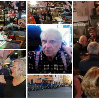 Sanremo: al bar con tanti amici, ecco il particolare saluto voluto da Bruno Bronda (Foto e Video)
