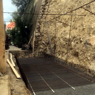Bordighera: proseguono i lavori ai muri di sostegno di Villa Regina Margherita, via Coggiola e via dei Colli