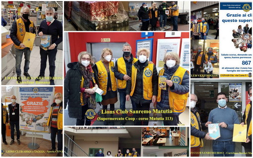 I Lions ringraziano i direttori e i responsabili dei Supermercati, che hanno collaborato alla Raccolta Alimentare di sabato 6 febbraio