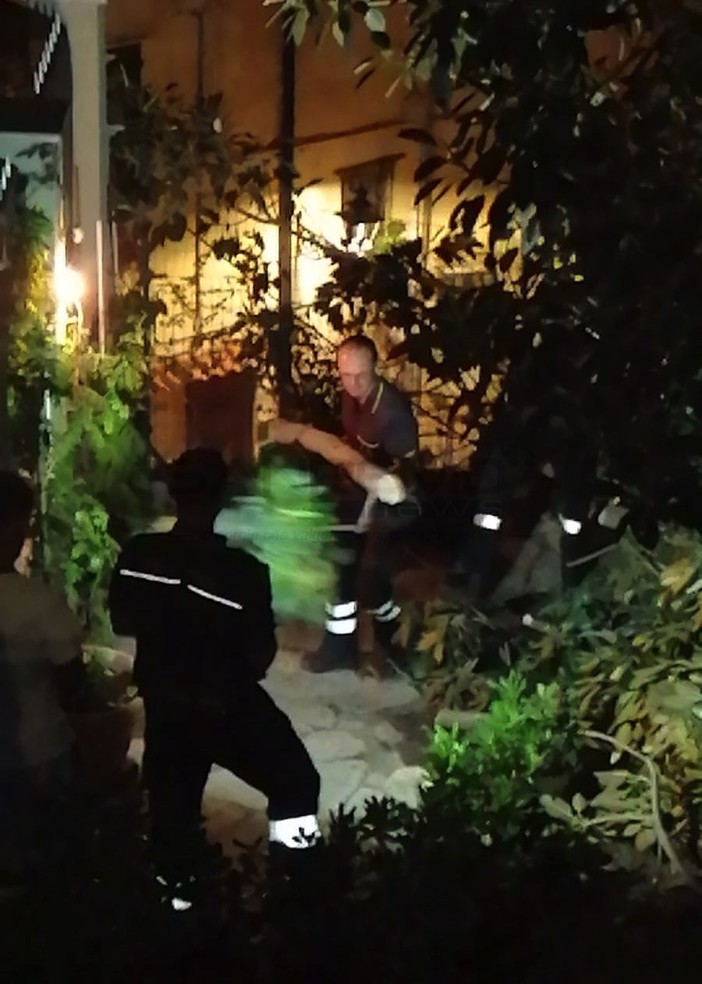 L'intervento dei Vigili del Fuoco