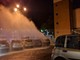 Imperia: rottura di una condotta d'acqua in calata Cuneo, si forma un geyser, Amat al lavoro (Foto)