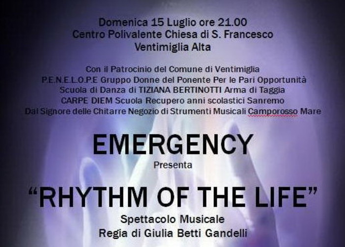 Ventimiglia: domenica nella città alta una serata musicale e di riflessione per 'Emergency'