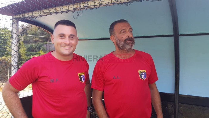 Alessandro Lupo, prima stagione all'Imperia. con il preparatore atletico Matteo Fiani