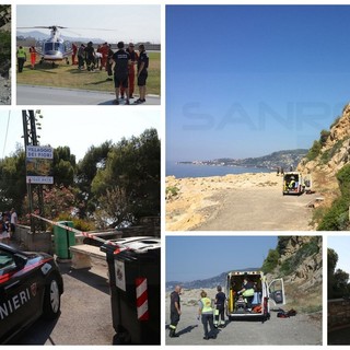 Sanremo: coppia di tedeschi caduta alla Marina di Caponero, entrambi sono gravi. Indagini dei Carabinieri (Foto e Video)