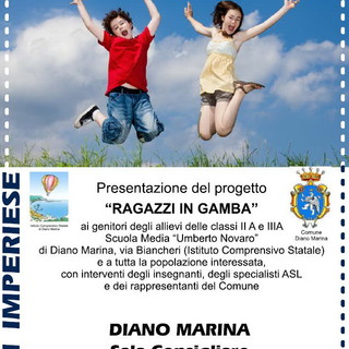 Scatta giovedì prossimo l'appuntamento con 'Ragazzi in gamba' promosso dall'Asl n° 1 Imperiese