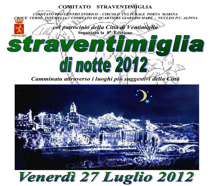 Il 27 luglio l'ottava edizione della 'Straventimiglia di Notte 2012'