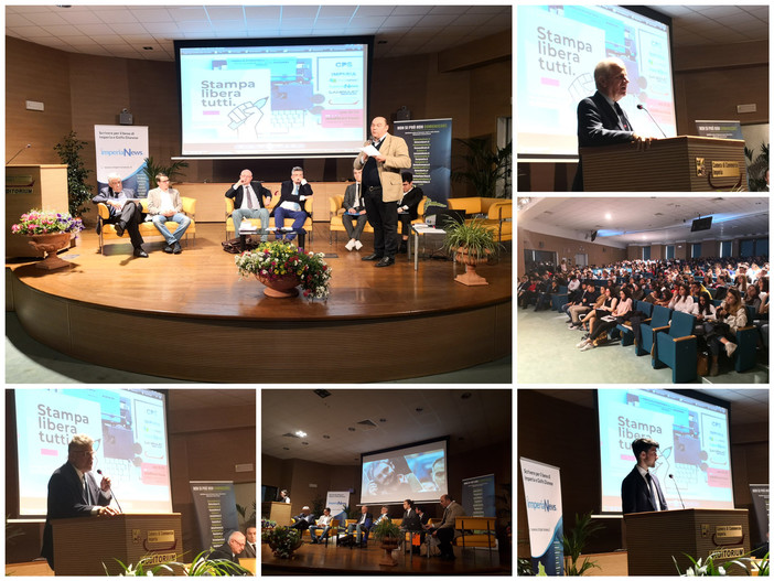 Imperia: Stampa libera tutti, centinaia di studenti al convegno organizzato dalla Consulta provinciale in collaborazione con il nostro gruppo editoriale (Foto e video) Imperia: Stampa libera tutti, centinaia di studenti al convegno organizzato dalla Consulta provinciale in collaborazione con il nostro gruppo editoriale (Foto e video)