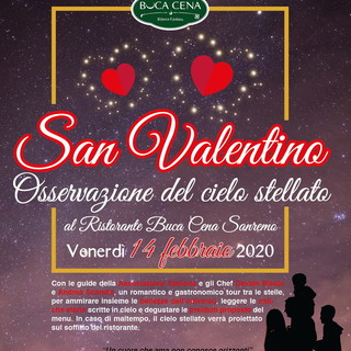 Sanremo: venerdì prossimo un romantico tour tra le stelle per il San Valentino del 'Buca Cena'