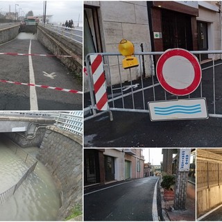 Bordighera, sottopasso allagato: al via le operazioni di pulizia (Foto e video)