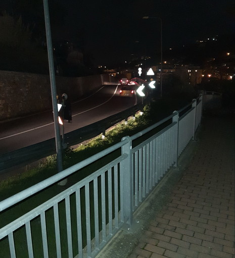 Sanremo: uscita di una galleria dell'Aurelia Bis al buio, la segnalazione di un nostro lettore (Foto)