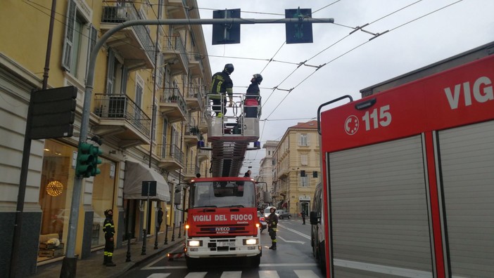 L'intervento dei Vigili del Fuoco