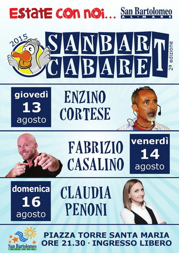 'Per San Bart Cabaret' questa sera Enzino Cortese: inizia la Rassegna che propone tre spettacoli da oggi a domenica