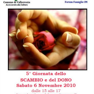 Vallecrosia: domani pomeriggio la giornata dello 'Scambio del Dono'