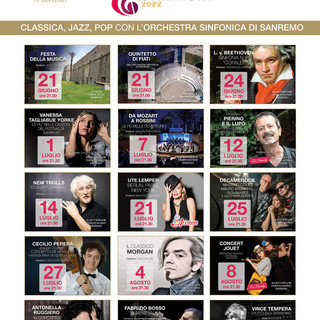 Al via il 21 giugno la rassegna estiva ‘Sanremo Summer Symphony 2022’ della Fondazione Orchestra Sinfonica di Sanremo e Comune