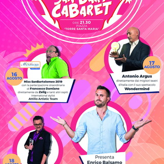 San Bartolomeo al Mare: con 'SanBart Cabaret' dopo Ferragosto si ride nel Golfo Dianese San Bartolomeo al Mare: con 'SanBart Cabaret' dopo Ferragosto si ride nel Golfo Dianese