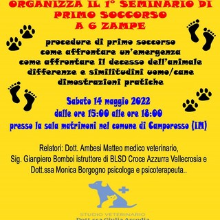 Camporosso: seminario di primo soccorso per gli amici a quattro zampe organizzato da Aceb e Croce Azzurra