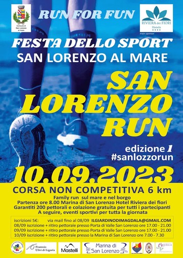 San Lorenzo al Mare: domenica la prima edizione della 6 chilometri “San Lorenzo Run” San Lorenzo al Mare: domenica la prima edizione della 6 chilometri “San Lorenzo Run”