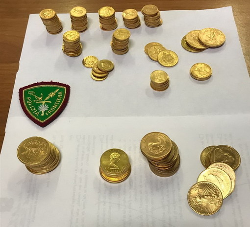 Ventimiglia: monete d’oro per un valore di circa 80mila euro e 4 arresti per la Polizia di Stato al confine