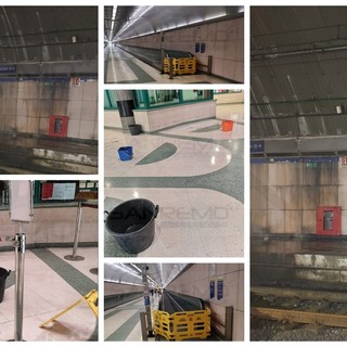 Sanremo: piove nella stazione di corso Cavallotti, perdite d'acqua sui binari e bacinelle all'ingresso (Foto) Sanremo: piove nella stazione di corso Cavallotti, perdite d'acqua sui binari e bacinelle all'ingresso (Foto)