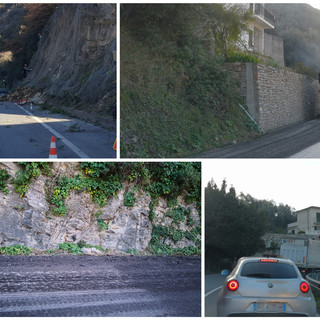 Statale 28: traffico intenso da e verso la valle Impero per un doppio cantiere, rifacimento asfalti e sostituzione della rete paramassi (Foto)