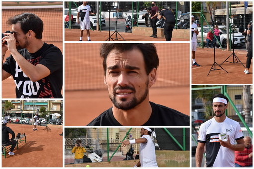 Arma di Taggia: shooting fotografico al Tennis Armesi oggi pomeriggio per Fabio Fognini (Foto e Video)