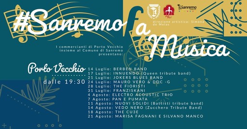 Sanremo: da domani riparte la musica live in centro, appuntamento a porto vecchio con la Berben Band Sanremo: da domani riparte la musica live in centro, appuntamento a porto vecchio con la Berben Band
