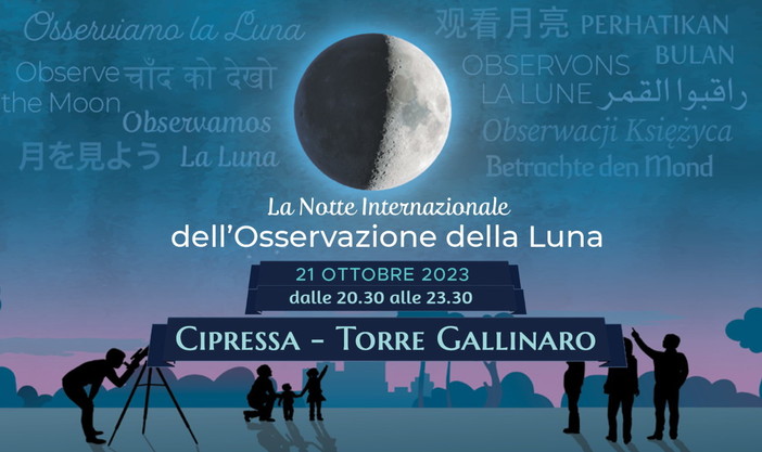 Cipressa: sabato 21 ottobre serata gratuita di osservazione della Luna con i telescopi del gruppo Astrofili Ceriana Cipressa: sabato 21 ottobre serata gratuita di osservazione della Luna con i telescopi del gruppo Astrofili Ceriana