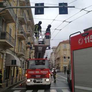 L'intervento dei Vigili del Fuoco