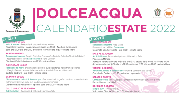 A Dolceacqua una estate ricca di eventi. La consigliera Mauro: "Quest’anno si torna a respirare aria di libertà" A Dolceacqua una estate ricca di eventi. La consigliera Mauro: "Quest’anno si torna a respirare aria di libertà"