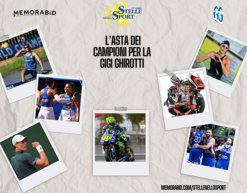 Sinner, Paolini, Federica Pellegrini e Valentino Rossi:   i cimeli delle "Stelle nello Sport" all'asta per la Gigi Ghirotti