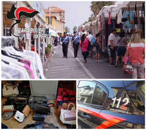 Mercato settimanale di Ventimiglia: più di 100 gli articoli sequestrati oggi dai Carabinieri