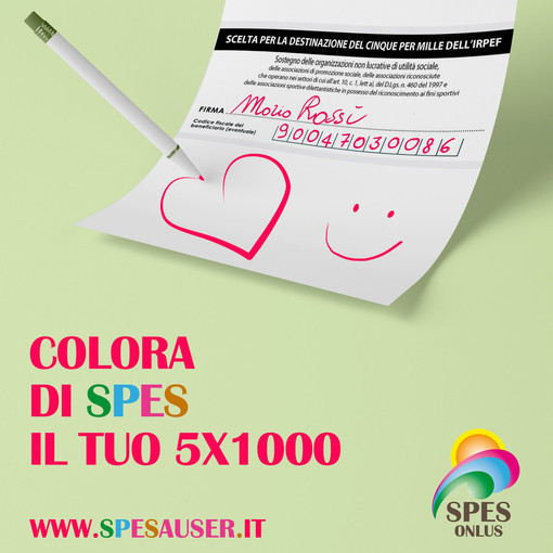 Cinque per mille SPES, venerdì la festa di condivisione dei risultati: per il 2020 ben 2100 firme, per un totale di 39.400 euro erogati