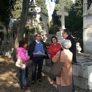 Il sopralluogo al Cimitero Monumentale
