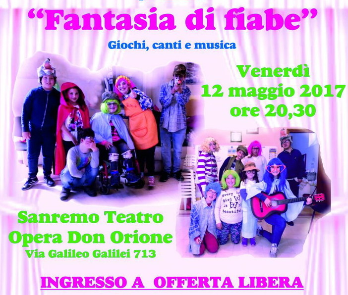 Sanremo: questa sera al teatro dell'Opera Don Orione lo spettacolo della Polisportiva 'Integrabili' Sanremo: questa sera al teatro dell'Opera Don Orione lo spettacolo della Polisportiva 'Integrabili'