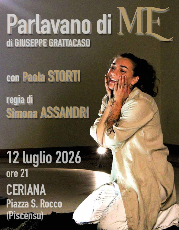 A Ceriana il monologo “Parlavano di ME”: sul palco Paola Storti racconta corpo, fragilità e identità