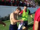 Luca Arrigo subito dopo aver segnato il momentaneo 1-1 domenica scorsa contro la Sanstevese
