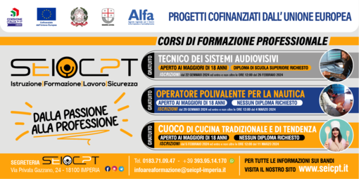 Trasforma la tua passione in professione con i nuovi corsi di SEI CPT Imperia Trasforma la tua passione in professione con i nuovi corsi di SEI CPT Imperia
