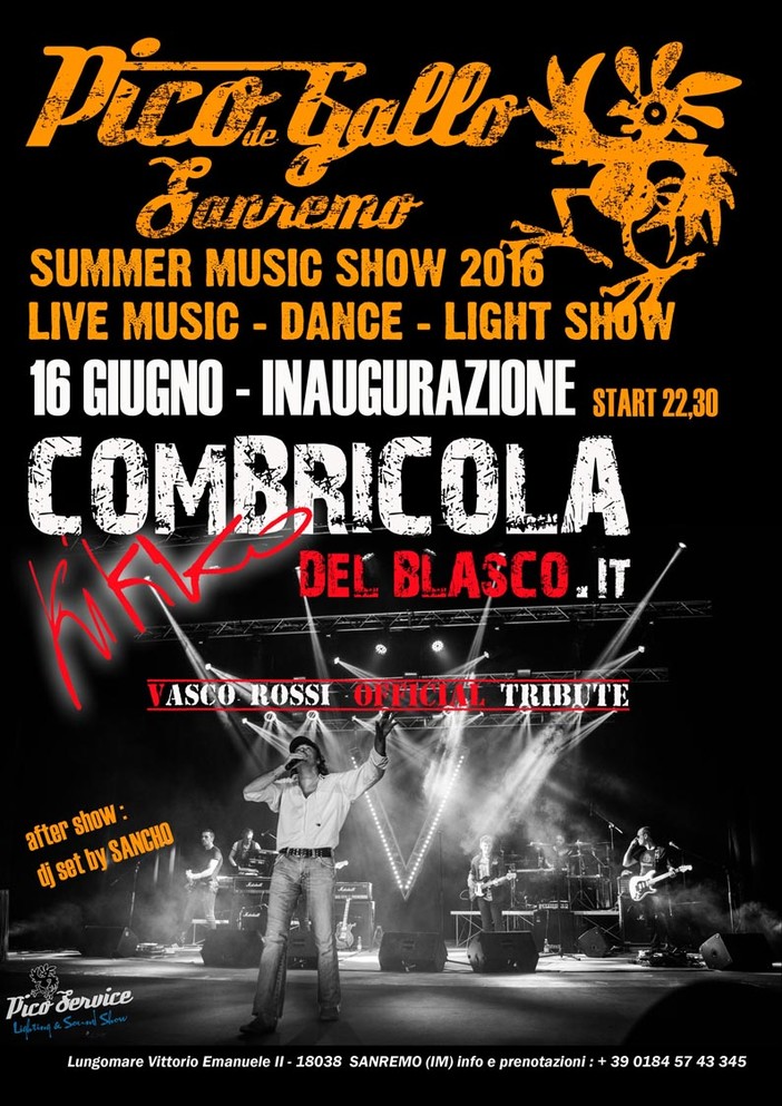 Sanremo: domani sera al via all'estate targata Pico de Gallo, torna il "Summer Music Show"