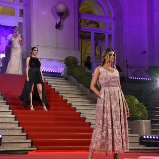 Sfilata davanti al Casinò di Sanremo nell'ambito del Festival della Moda Sartoriale