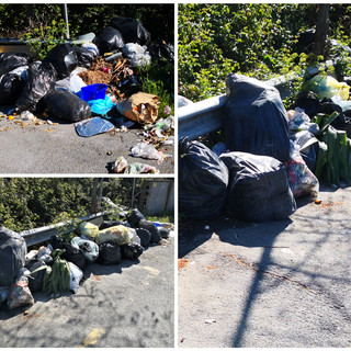 Imperia: discarica a bordo strada in via Nazionale nell'area di un'ex isola ecologica (Foto) Imperia: discarica a bordo strada in via Nazionale nell'area di un'ex isola ecologica (Foto)