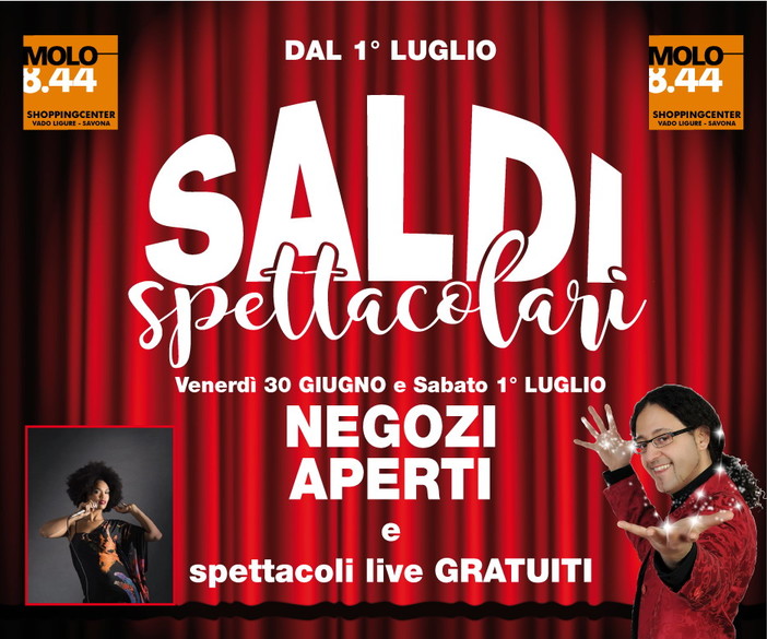Venerdì e sabato saldi spettacolari allo ‘Shopping center Molo 8.44’ di Vado Ligure Venerdì e sabato saldi spettacolari allo ‘Shopping center Molo 8.44’ di Vado Ligure