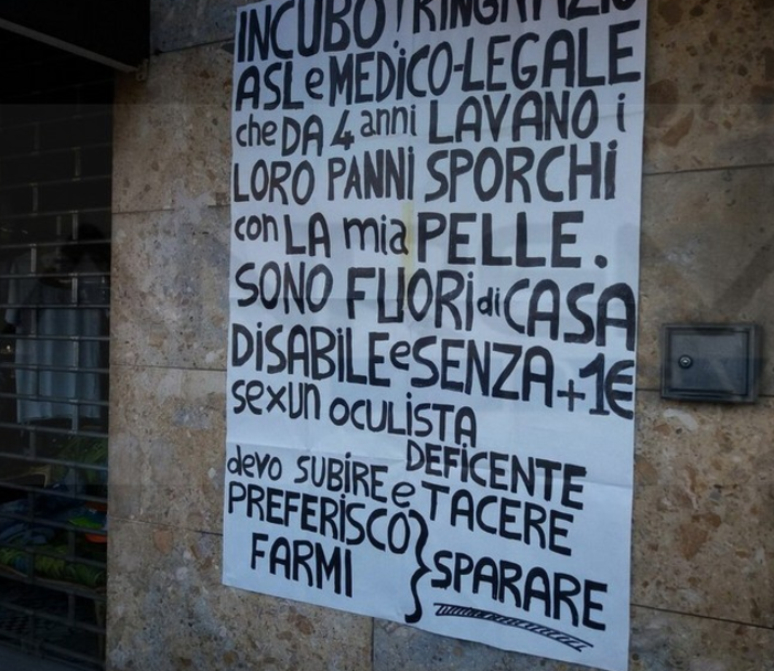 Ventimiglia: Vincenzo Mercurio torna ad incatenarsi nei pressi del comune, per chiedere giustizia