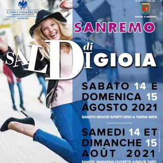 Sanremo: tutto pronto per 'Saldi di Gioia', domani e domenica i super affari nei negozi della città dei fiori