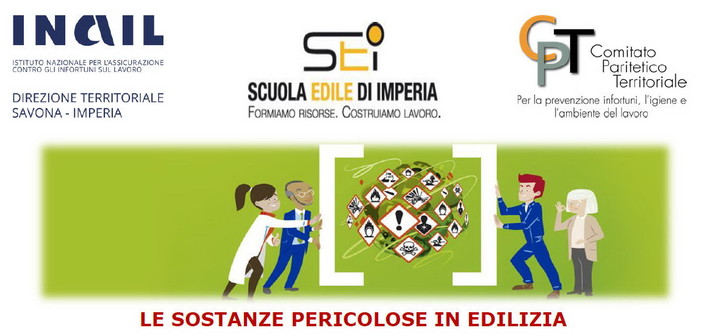 Imperia: domani alla Scuola Edile Imperiese un convegno su ”Le sostanze pericolse in edilizia” Imperia: domani alla Scuola Edile Imperiese un convegno su ”Le sostanze pericolse in edilizia”