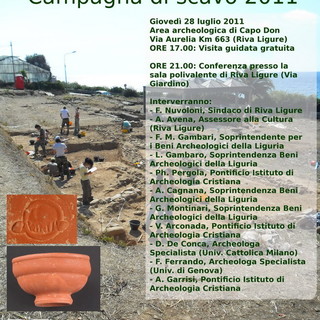 Riva Ligure: in settimana finiscono le ricerche archeologiche nell'area di Cap Don Riva Ligure: in settimana finiscono le ricerche archeologiche nell'area di Cap Don