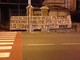 Sanremo: uno striscione di solidarietà degli ultras della Sanremese ai 'rivali' del Nizza
