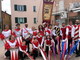 Seborga: esibizione degli sbandieratori e musici del Sestiere 'Cunventu' ieri all'elezione del Principe