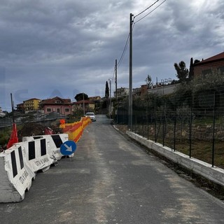 Sanremo: riaperta a senso unico alternato strada Solaro Rapalin, proseguono i lavori (Foto)