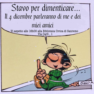 Sanremo: mercoledì l'incontro su ‘I fumetti che uniscono le persone e stimolano la fantasia’ Sanremo: mercoledì l'incontro su ‘I fumetti che uniscono le persone e stimolano la fantasia’
